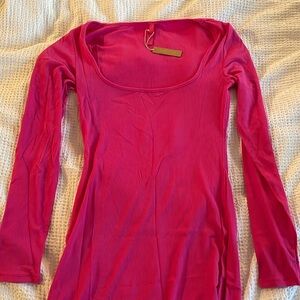 Skims Soft Lounge long sleeve, scoop neck, long dress